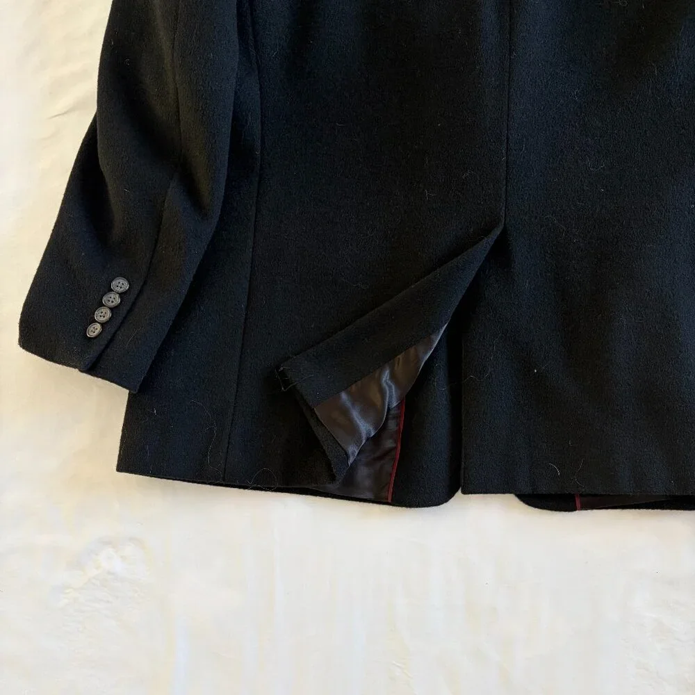 Black Camel Hair Blazer Men's XL lined luxury